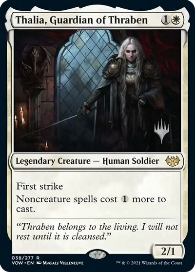 Thalia, Guardian of Thraben (Promo Pack) [Innistrad: Crimson Vow Promos] | Enigma On Main