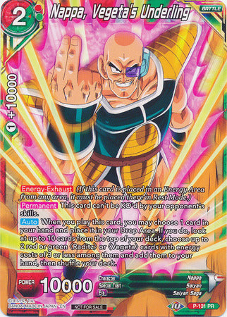 Nappa, Vegeta's Underling (Shop Tournament: Assault of Saiyans) (P-131) [Promotion Cards] | Enigma On Main