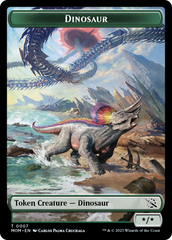 Treasure (21) // Dinosaur Double-Sided Token [March of the Machine Tokens] | Enigma On Main