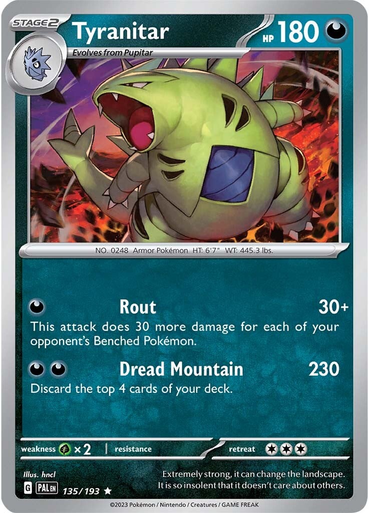 Tyranitar (135/193) [Scarlet & Violet: Paldea Evolved] | Enigma On Main