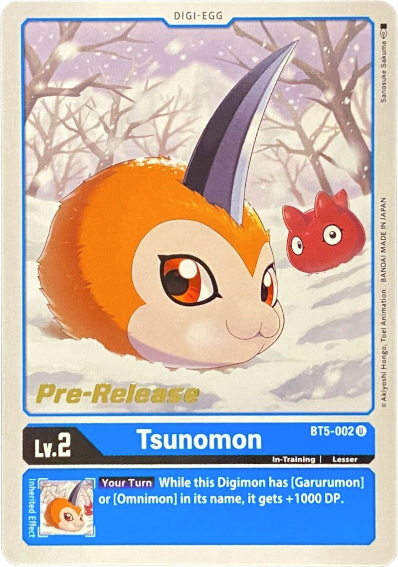 Tsunomon [BT5-002] [Battle of Omni Pre-Release Promos] | Enigma On Main