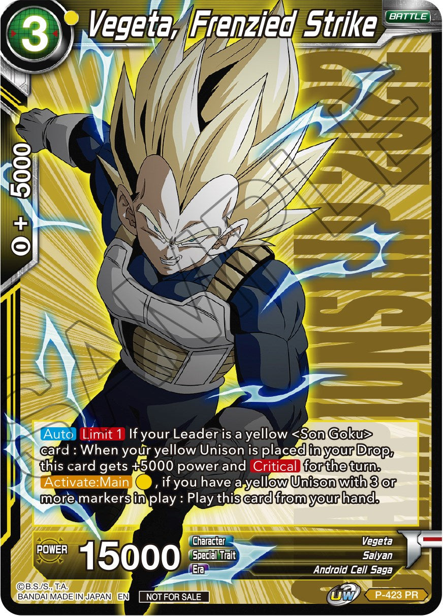 Vegeta, Frenzied Strike (Championship Pack 2022 Vol.2) (P-423) [Promotion Cards] | Enigma On Main