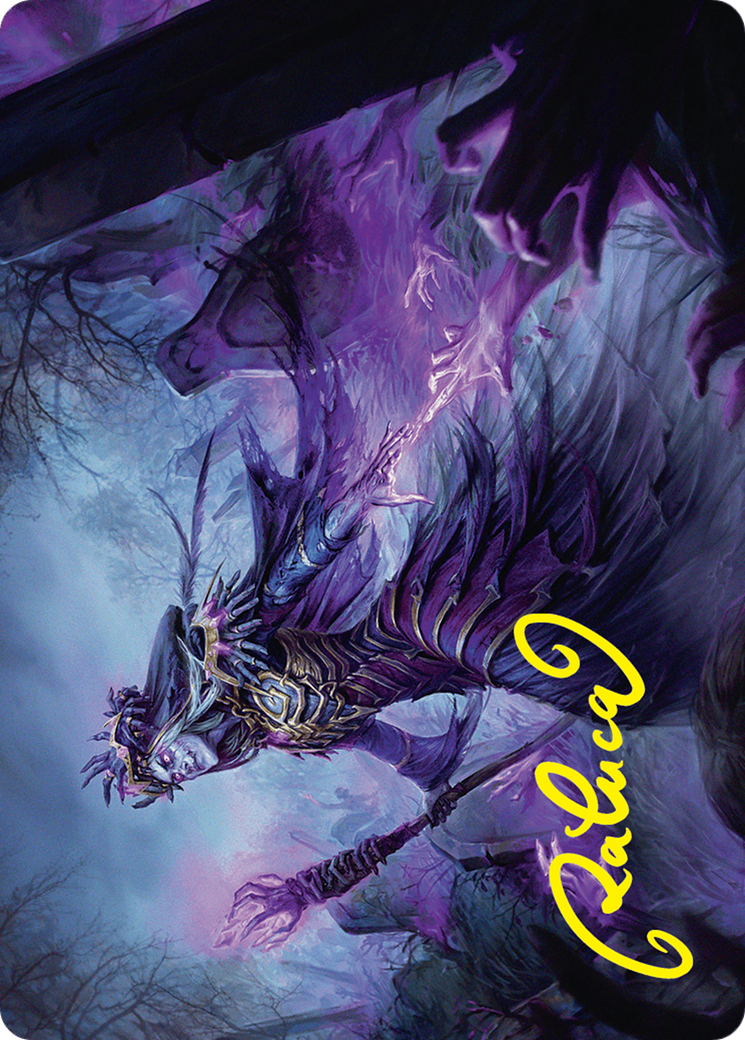 Zul Ashur, Lich Lord Art Card (10/54) (Gold-Stamped Signature) [Foundations Art Series] | Enigma On Main