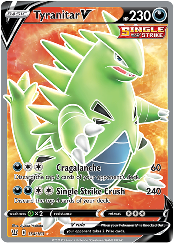 Tyranitar V (154/163) [Sword & Shield: Battle Styles] | Enigma On Main