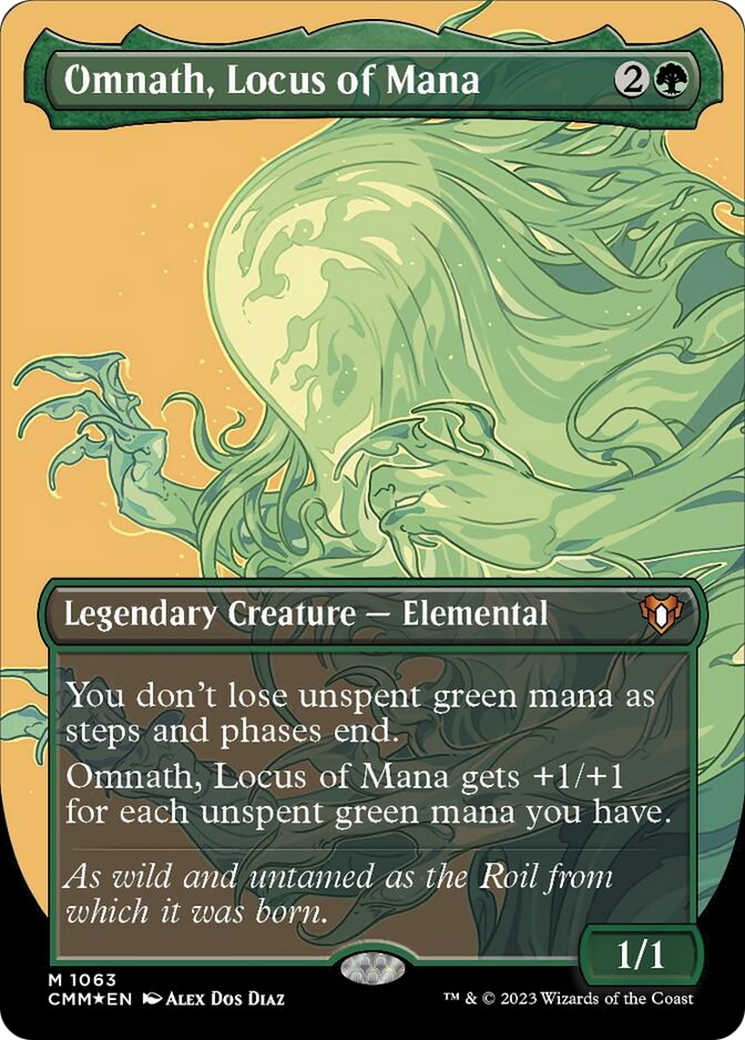 Omnath, Locus of Mana (Borderless Textured Foil Frame Break) [Commander Masters] | Enigma On Main