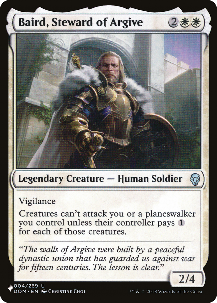 Baird, Steward of Argive [The List] | Enigma On Main