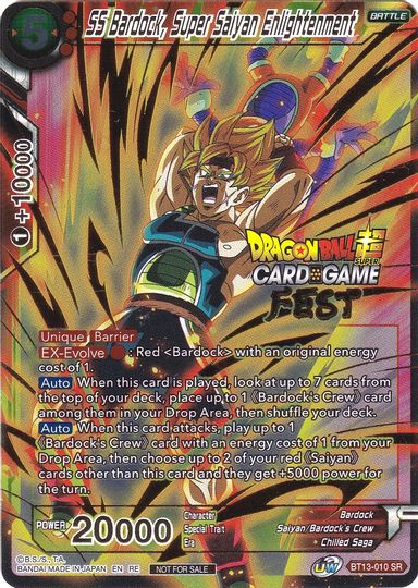 SS Bardock, Super Saiyan Enlightenment (Card Game Fest 2022) (BT13-010) [Tournament Promotion Cards] | Enigma On Main