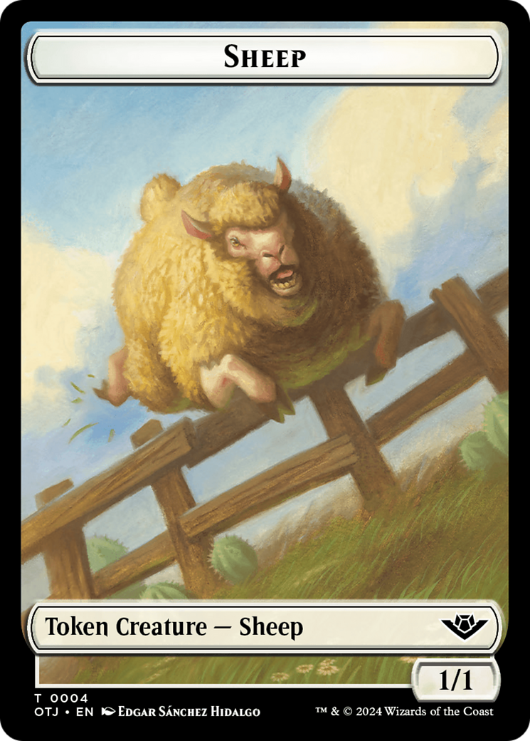 Sheep Token [Outlaws of Thunder Junction Tokens] | Enigma On Main