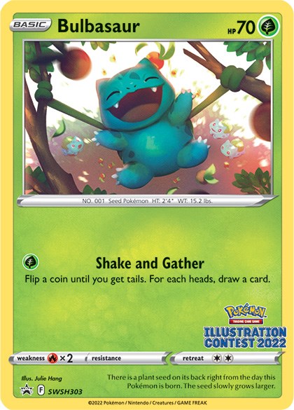 Bulbasaur (SWSH303) (Illustration Contest 2022) [Sword & Shield: Black Star Promos] | Enigma On Main