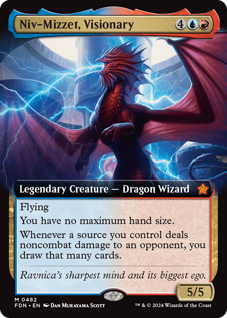 Niv-Mizzet, Visionary (Extended Art) [Foundations] | Enigma On Main