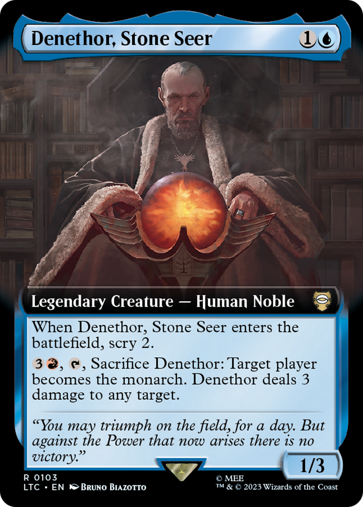 Denethor, Stone Seer (Extended Art) [The Lord of the Rings: Tales of Middle-Earth Commander] | Enigma On Main