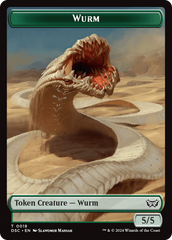 Wurm (0018) // Fractal Double-Sided Token [Duskmourn: House of Horror Commander Tokens] | Enigma On Main