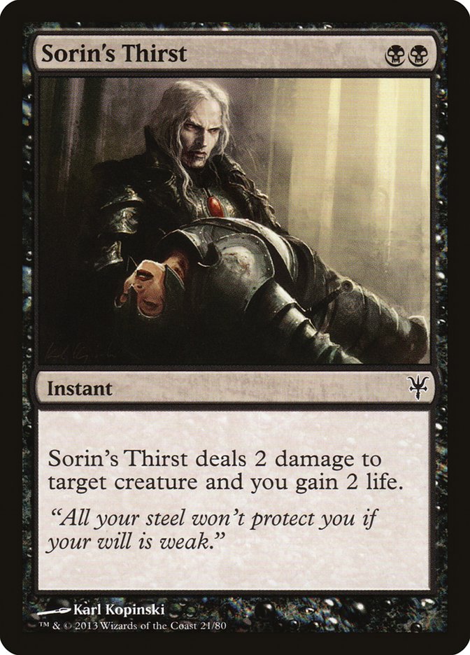 Sorin's Thirst [Duel Decks: Sorin vs. Tibalt] | Enigma On Main