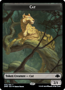 Insect // Cat (003) Double-Sided Token [Dominaria Remastered Tokens] | Enigma On Main