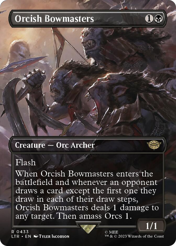 Orcish Bowmasters (Borderless Alternate Art) [The Lord of the Rings: Tales of Middle-Earth] | Enigma On Main