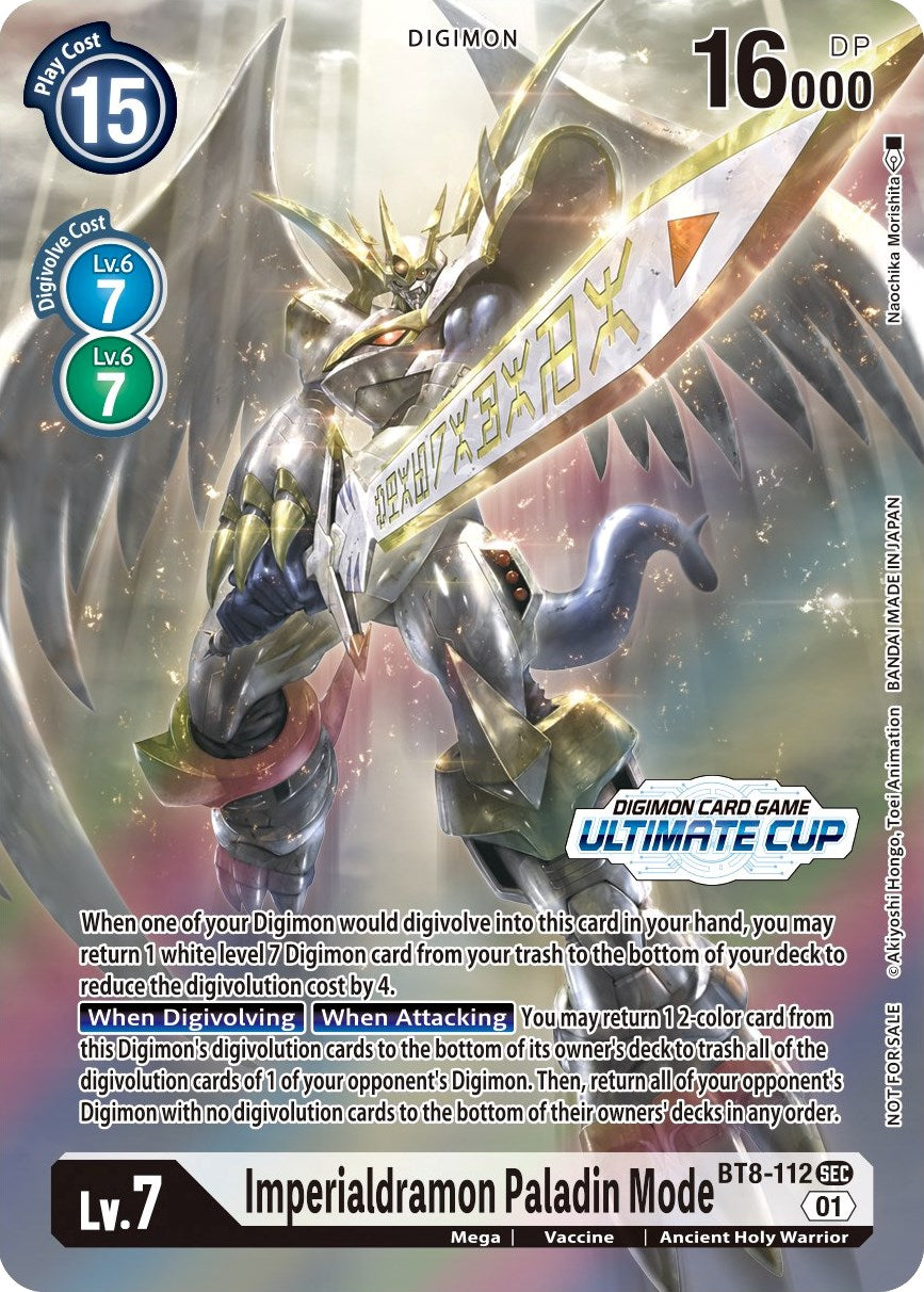 Imperialdramon Paladin Mode [BT8-112] (April Ultimate Cup 2022) [New Awakening Promos] | Enigma On Main