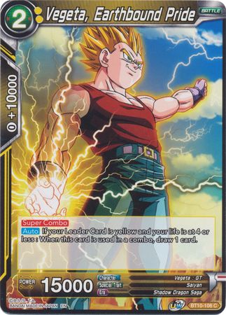 Vegeta, Earthbound Pride (BT10-106) [Rise of the Unison Warrior 2nd Edition] | Enigma On Main