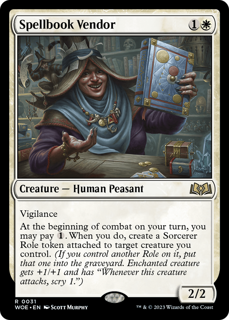 Spellbook Vendor [Wilds of Eldraine] | Enigma On Main