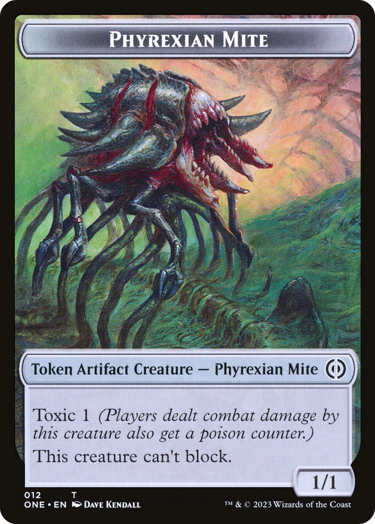 Phyrexian Mite (012) // The Hollow Sentinel Double-Sided Token [Phyrexia: All Will Be One Tokens] | Enigma On Main
