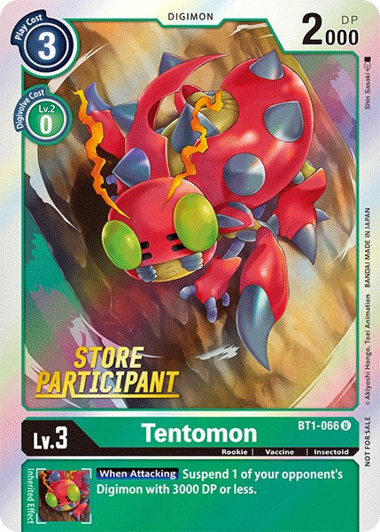 Tentomon [BT1-066] (Store Participant) [Release Special Booster Promos] | Enigma On Main