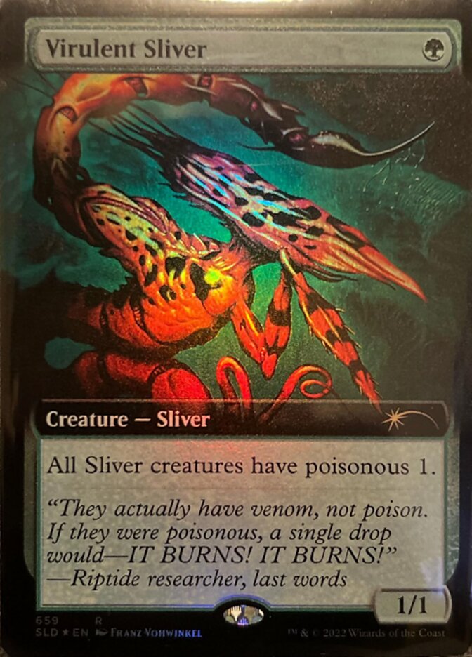 Virulent Sliver (Extended Art) [Secret Lair Drop Promos] | Enigma On Main