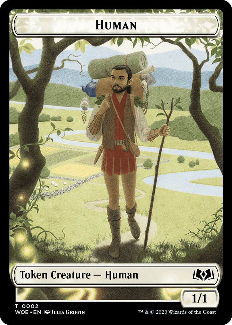 Human // Food (0013) Double-Sided Token [Wilds of Eldraine Tokens] | Enigma On Main