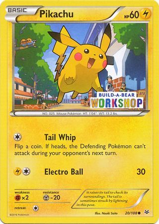 Pikachu (20/108) (Build A Bear Workshop Exclusive) [Miscellaneous Cards] | Enigma On Main