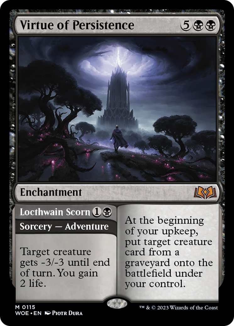 Virtue of Persistence // Locthwain Scorn [Wilds of Eldraine] | Enigma On Main