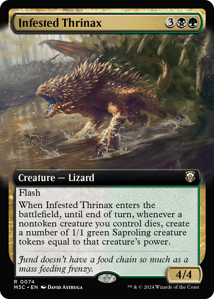 Infested Thrinax (Extended Art) (Ripple Foil) [Modern Horizons 3 Commander] | Enigma On Main