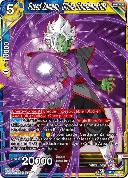 Fused Zamasu, Divine Condemnation (BT16-130) [Realm of the Gods] | Enigma On Main