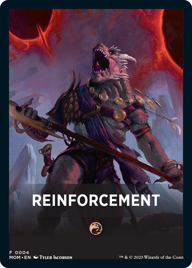 Reinforcement Theme Card [March of the Machine Tokens] | Enigma On Main