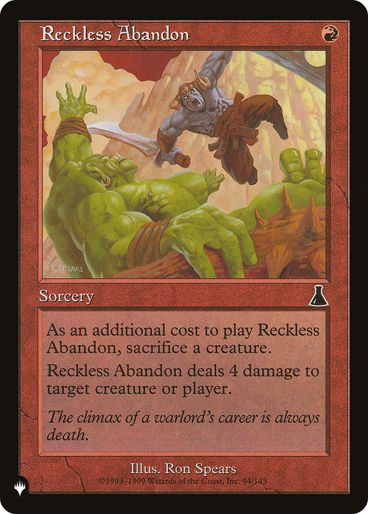 Reckless Abandon [The List Reprints] | Enigma On Main