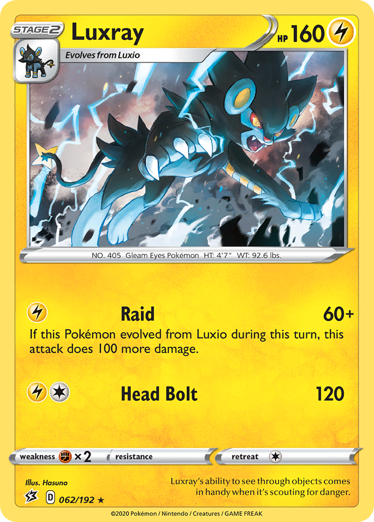 Luxray (062/192) [Sword & Shield: Rebel Clash] | Enigma On Main