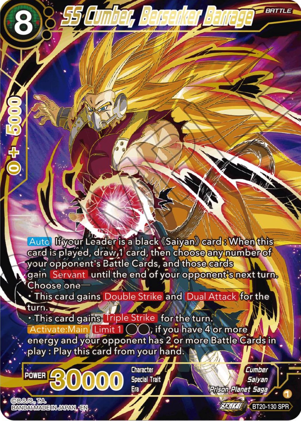 SS Cumber, Berserker Barrage (SPR) (BT20-130) [Power Absorbed] | Enigma On Main