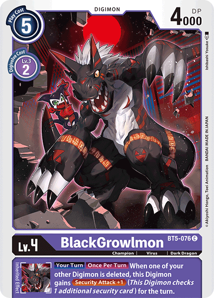 BlackGrowlmon [BT5-076] [Battle of Omni] | Enigma On Main