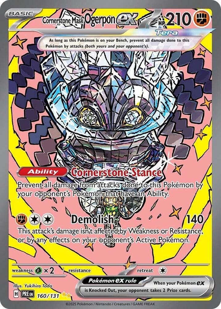 Cornerstone Mask Ogerpon ex (160/131) [Scarlet & Violet: Prismatic Evolutions] | Enigma On Main