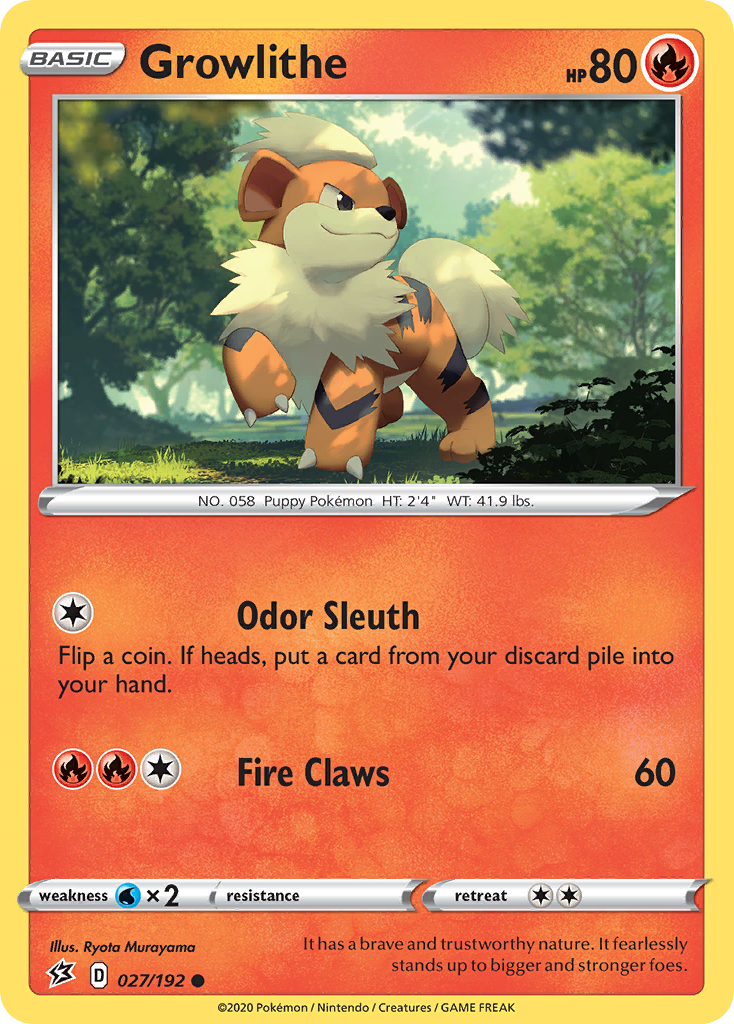 Growlithe (027/192) [Sword & Shield: Rebel Clash] | Enigma On Main