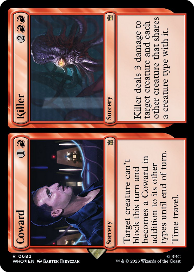 Coward // Killer (Surge Foil) [Doctor Who] | Enigma On Main