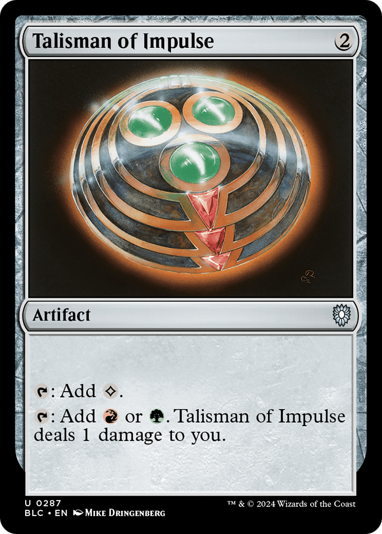 Talisman of Impulse [Bloomburrow Commander] | Enigma On Main