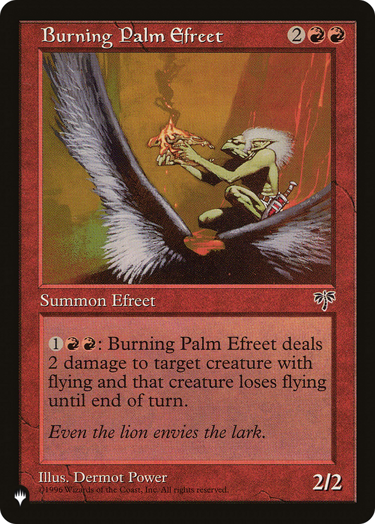 Burning Palm Efreet [The List Reprints] | Enigma On Main