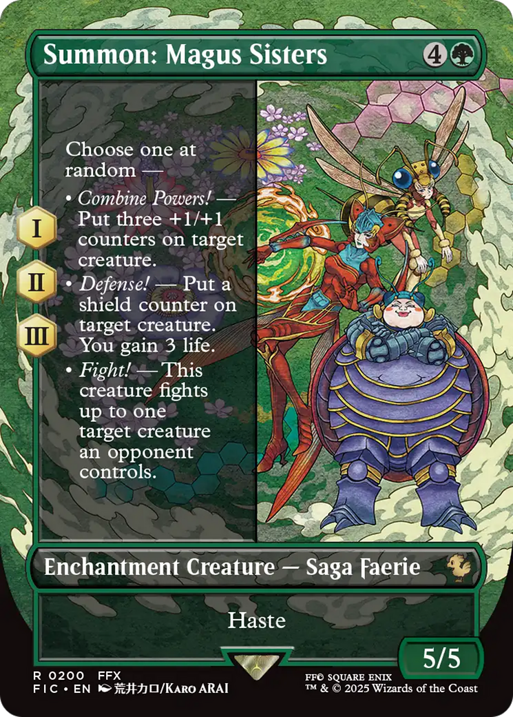 Summon: Magus Sisters (Borderless) [FINAL FANTASY Commander] | Enigma On Main