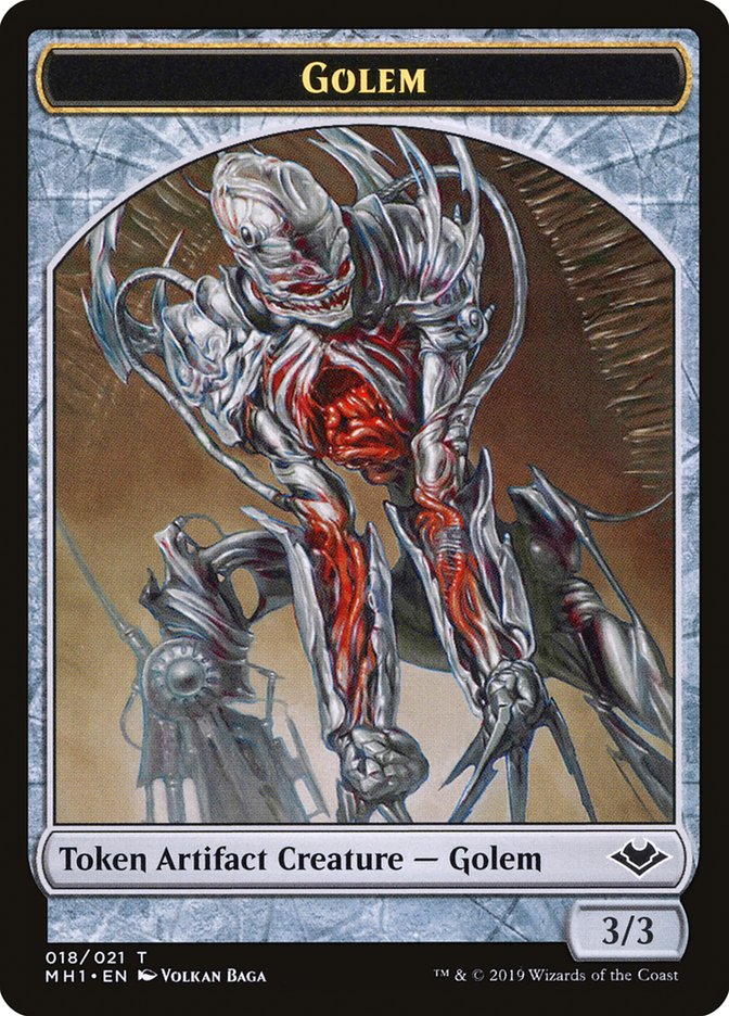 Spirit // Golem Double-Sided Token [Modern Horizons Tokens] | Enigma On Main