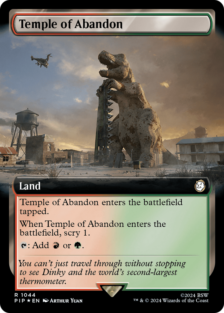 Temple of Abandon (Extended Art) (Surge Foil) [Fallout] | Enigma On Main