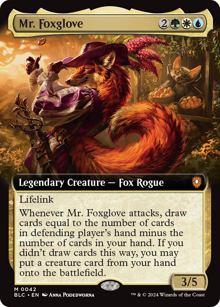 Mr. Foxglove (Extended Art) [Bloomburrow Commander] | Enigma On Main