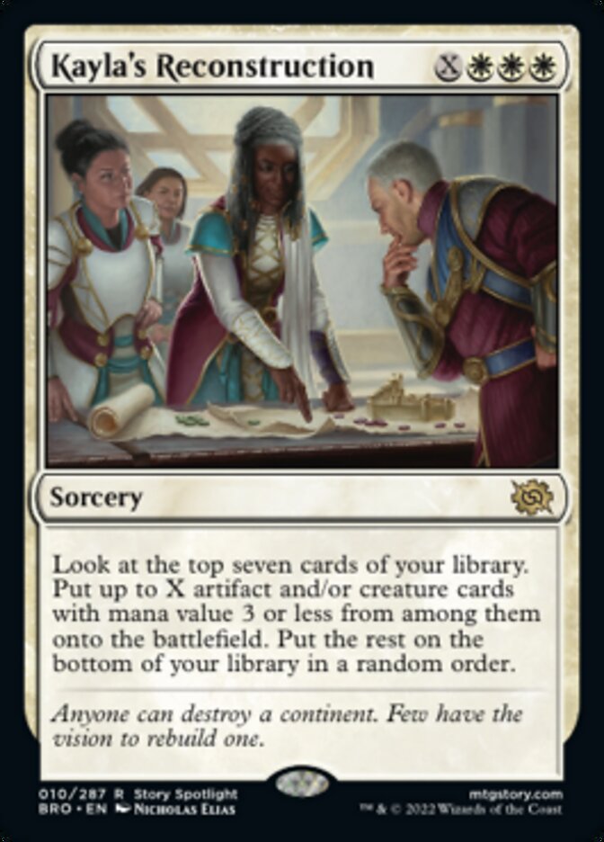 Kayla's Reconstruction (Promo Pack) [The Brothers' War Promos] | Enigma On Main