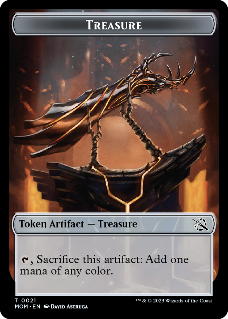 Treasure (21) // Phyrexian Hydra (11) Double-Sided Token [March of the Machine Tokens] | Enigma On Main