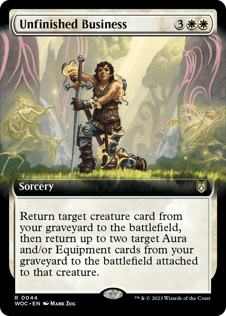 Unfinished Business (Extended Art) [Wilds of Eldraine Commander] | Enigma On Main