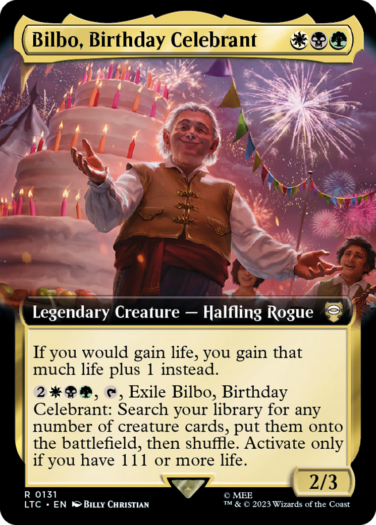 Bilbo, Birthday Celebrant (Extended Art) [The Lord of the Rings: Tales of Middle-Earth Commander] | Enigma On Main