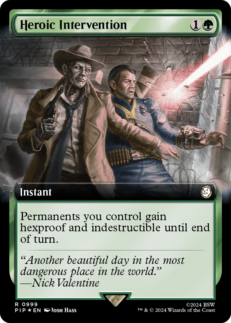 Heroic Intervention (Extended Art) (Surge Foil) [Fallout] | Enigma On Main