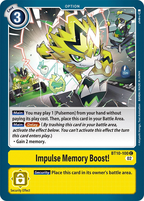 Impulse Memory Boost! [BT10-100] [Xros Encounter] | Enigma On Main